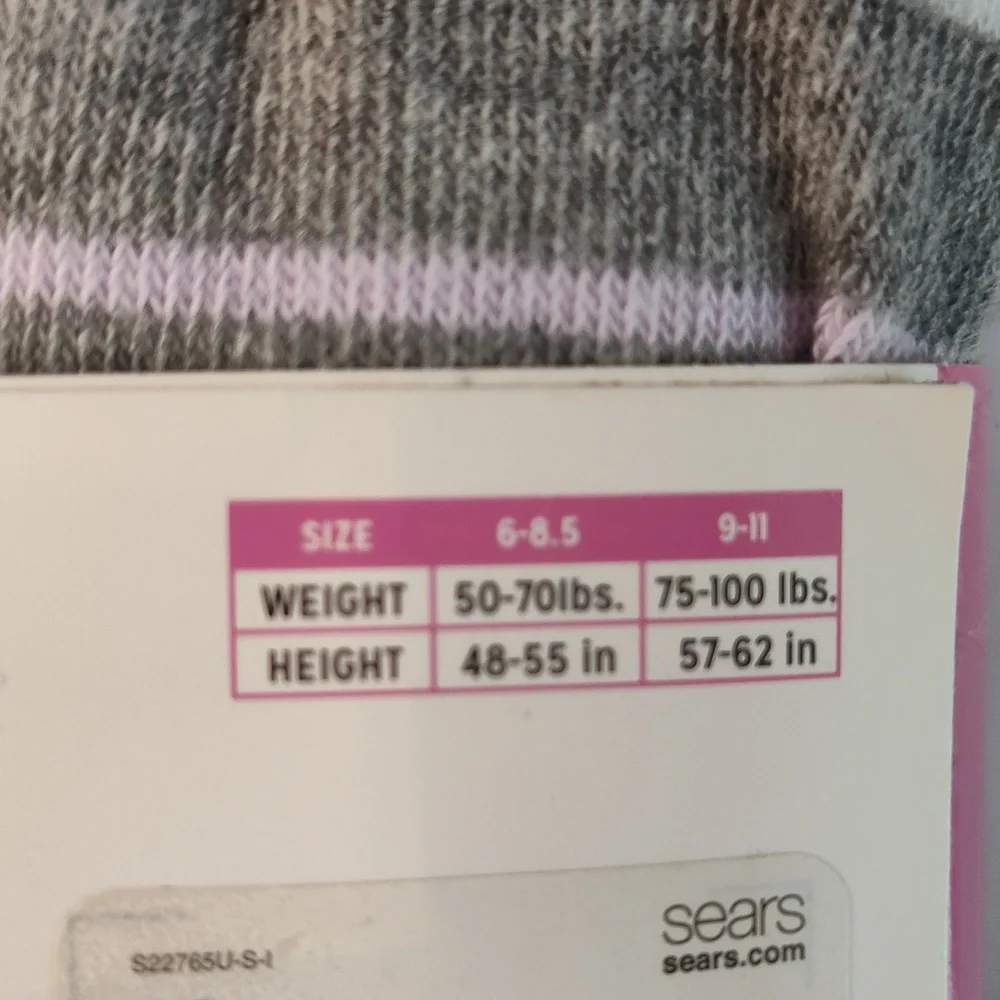 Joe Box Novelty Sweater Tights 2 Pairs Size 9-11 Unicorns Stripes Grey Gray